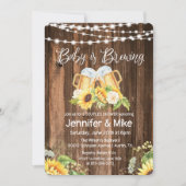 Proost en Bier Rustieke Koppel Baby Shower Kaart (Voorkant)