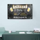 Proost en bier tot 40 jaar Verjaardagsfeestje Bann Spandoek (Beurs)
