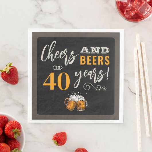 Proost en bier Verjaardag Thema Papier Servet (Insitu)