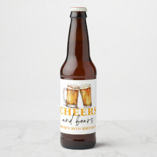 Proost en bier Verjaardagsfeest Wijnlabel Etiket