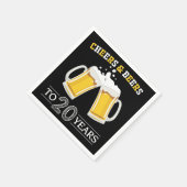 Proost en bier voor 20 jaar servetten (Hoek)