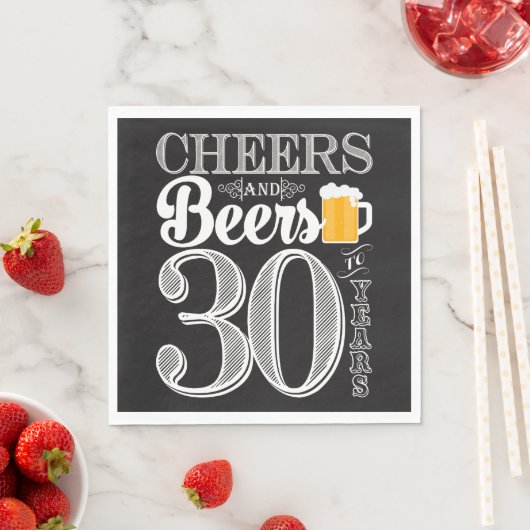 Proost en bier voor 30 jaar luncheon servetten (Insitu)