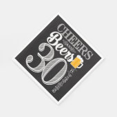 Proost en bier voor 30 jaar luncheon servetten (Hoek)