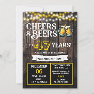 Proost en Bier voor 47 Jaar Surprise Brouwerij Kaart