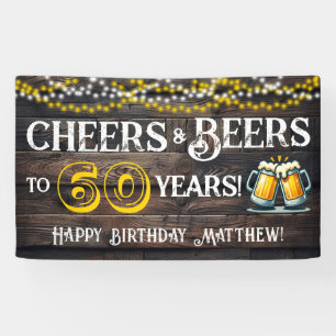 Proost en Bier voor 60 Jaar Verjaardagsfeest Banne Spandoek