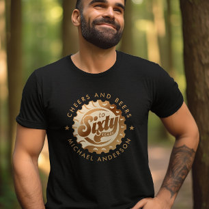 Proost En Bier Zestig Jaar Verjaardag Aangepaste N T-shirt