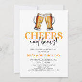 Proost en bieren Bierglas Verjaardagsfeest Kaart (Voorkant)