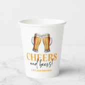 Proost en bieren Bierglas Verjaardagsfeest Papieren Bekers (Voorkant)