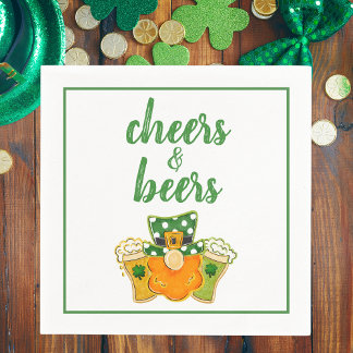 Proost en bieren Leprechaun St Patrick's Day Party Servet