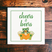 Proost en bieren Leprechaun St Patrick's Day Party Servet