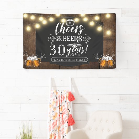 Proost en bieren Verjaardagsdecor Spandoek (Insitu)