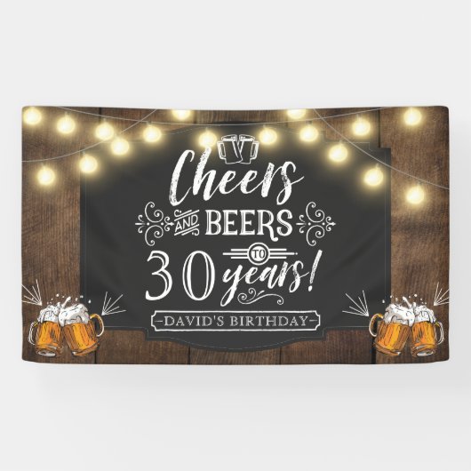 Proost en bieren Verjaardagsdecor Spandoek (Horizontaal)