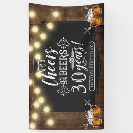 Proost en bieren Verjaardagsdecor Spandoek (Verticaal)