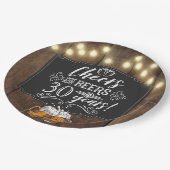 Proost en bieren Verjaardagsfeestje Papieren Borde Papieren Bordje (Gekanteld)