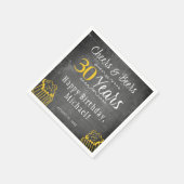 Proost en biertjes 30e mannen mijlpaal verjaardags servet (Hoek)