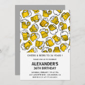 Proost en biertjes 36e verjaardagsuitnodiging Mann Kaart (Voorkant / Achterkant)