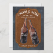 Proost en Biertjes 40e Bier Verjaardagsfeestje Kaart (Voorkant)