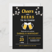 Proost en biertjes 50 jaar verjaardagsfeestje kaart (Voorkant)