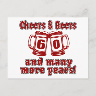 Proost en biertjes 60 verjaardag Design Briefkaart