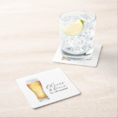 Proost en biertjes Casual 50ste verjaardag Kartonnen Onderzetters (Insitu)