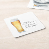 Proost en biertjes Casual 50ste verjaardag Kartonnen Onderzetters (Schuin)