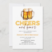 Proost en biertjes glazen verjaardagsfeestje uitno kaart (Voorkant)