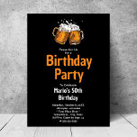 Proost en biertjes Volwassen Alle Leeftijd  Retro Kaart<br><div class="desc">Ben je op zoek naar een leuke manier om je vrienden uit te nodigen voor een verjaardagsfeestje? U zult genieten van deze uitnodiging met bierthema! U kunt het aanpassen met uw eigen informatie. #birthdayinvitations #birthdayinvitationstemplates #birthdayinvitationsprintable</div>