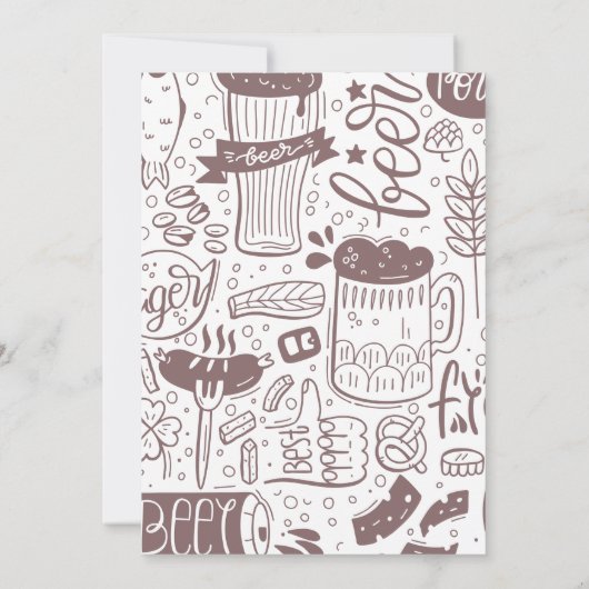 Proost en biertjes voor 50 jaar uitnodigingen Vint (Achterkant)