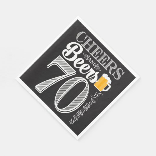 Proost en biertjes voor 70 Years Luncheon Napkins Servet (Hoek)