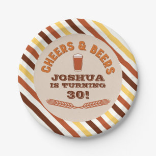 Proost en Borden op verjaardagspapier Papieren Bordje