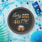 Proost en Borden op verjaardagspapier Papieren Bordje (Feest)