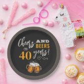 Proost en Borden op verjaardagspapier Papieren Bordje (Feest)