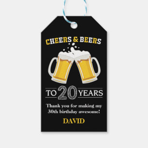 Proost en Labels voor 20 jaar Cadeaulabel