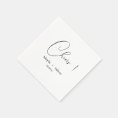 Proost en namen bruiloft servetten (Hoek)