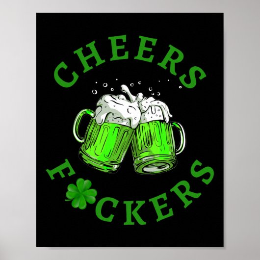 Proost Ers Funny St Patricks Day Iers Drinkgelag 5 Poster (Voorkant)