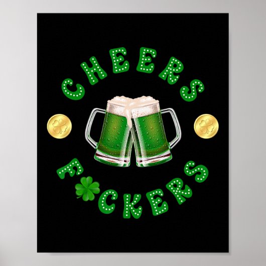 Proost Ers Grappige St. Patrick's Day Ierse Drinke Poster (Voorkant)