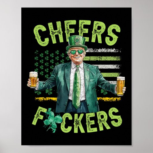 Proost Ers St. Patrick's Dag Grappig Bier Drinken Poster (Voorkant)