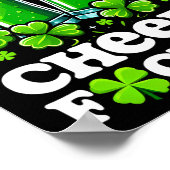 Proost Ers St. Patrick's Dag Grappige Mannen Bier  Poster (Hoek)
