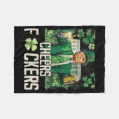 Proost Ers St. Patrick's Day Grappig Bier Drinken  Fleece Deken (Voorkant (Horizontaal))