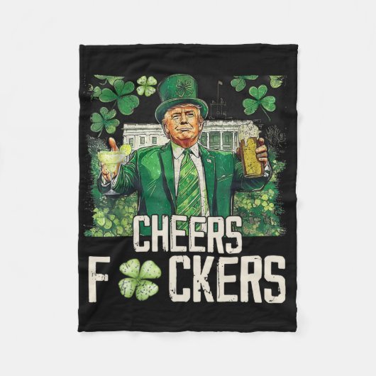 Proost Ers St. Patrick's Day Grappig Bier Drinken  Fleece Deken (Voorkant)