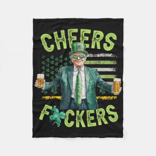 Proost Ers St. Patrick's Day Grappig Bier Drinken Fleece Deken (Voorkant)