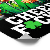 Proost Ers St. Patrick's Day Grappig Bier Drinken Poster (Hoek)