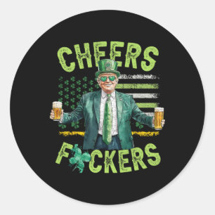 Proost Ers St. Patrick's Day Grappig Bier Drinken  Ronde Sticker