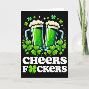 Proost Ers St. Patrick's Day Grappige Mannen Bier Kaart