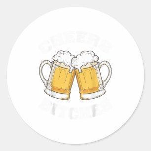 Proost Es Funny Bier Drinken Liefhebber _1 Ronde Sticker