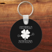 Proost Es Lucky Clover Saint Patrick's Dag Iri-shi Sleutelhanger (Voorkant)