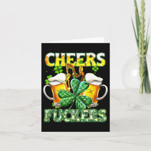 Proost Fckers St Patricks Day Grappig Drink Bier Kaart
