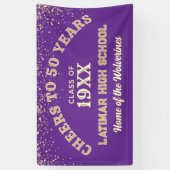 Proost!! Feestelijke 50e klasreünie-feestbanner Spandoek (Verticaal)