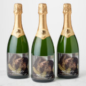 Proost Foto Bruiloft Sparkling Wijnetiket (Flessen)