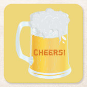 Proost Frothy Pint Stein van Beer Bar Onderzetters (Voorkant)